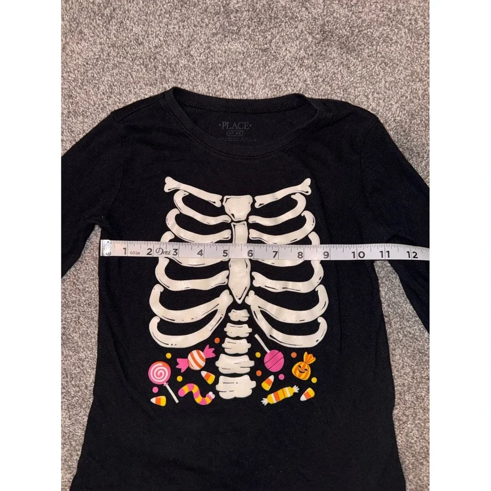 The Children's Place Black Skeleton - Halloween Long Sleeve Shirt‎